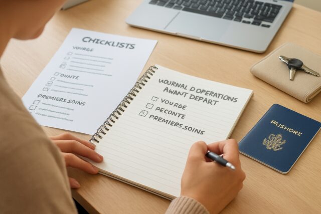 Journal d’opérations avant départ : étapes concrètes pour voyager et protéger son foyer